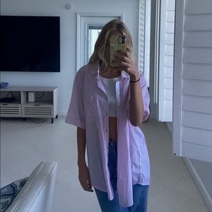 Pink Button Down Blouse